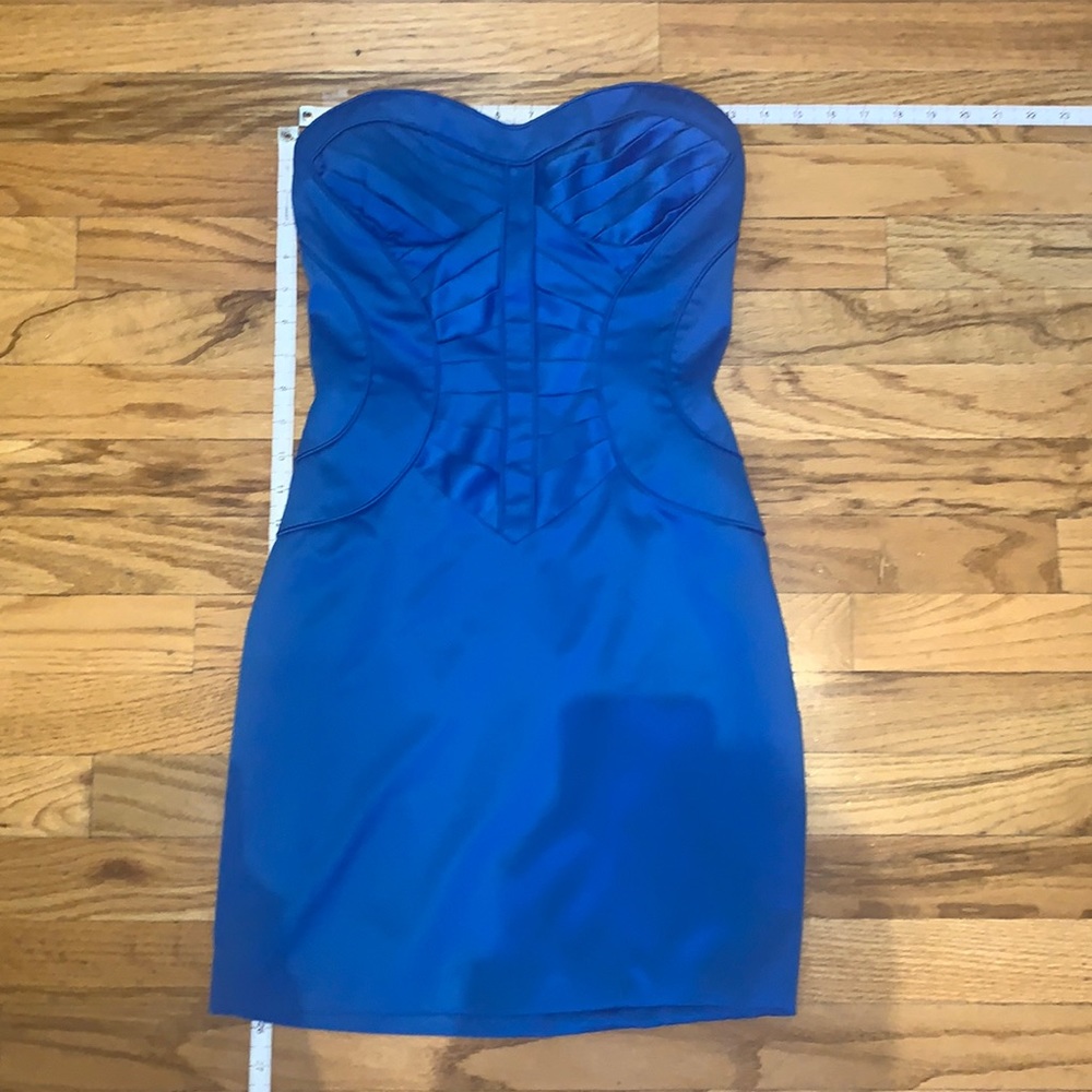 Cute and sexy strapless satin cocktail dress